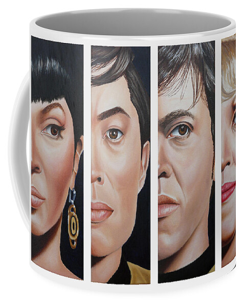 Star Trek Coffee Mug featuring the painting Star Trek Set Two by Vic Ritchey