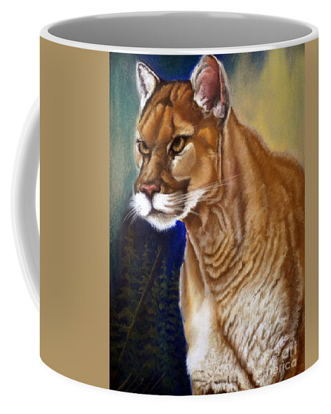 Wildlife Coffee Mug featuring the pastel Stare Down by John Huntsman