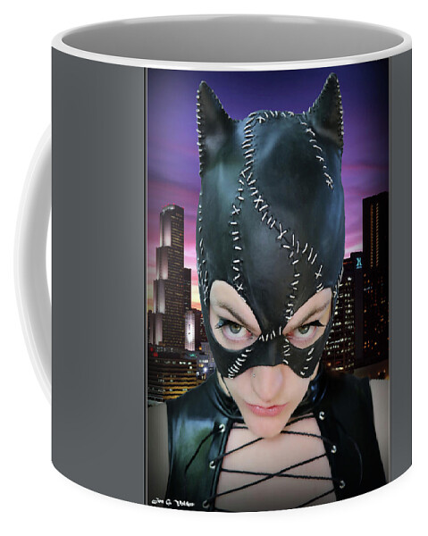 Cat Woman Coffee Mug featuring the photograph Stare Of A Cat Woman by Jon Volden