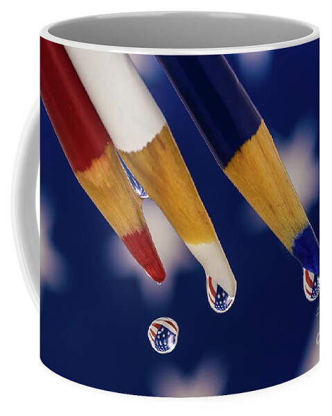 Water Drop Coffee Mug featuring the photograph Stars and Stripes by Alissa Beth Photography