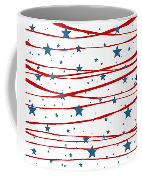 Stars And Stripes Coffee Mug featuring the digital art Stars and Stripes by Marianna Mills