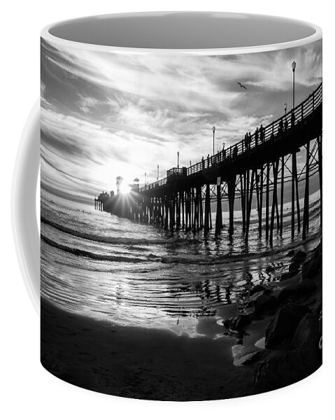 Black And White Coffee Mug featuring the photograph Stars and Swirls in Oceanside by Ana V Ramirez
