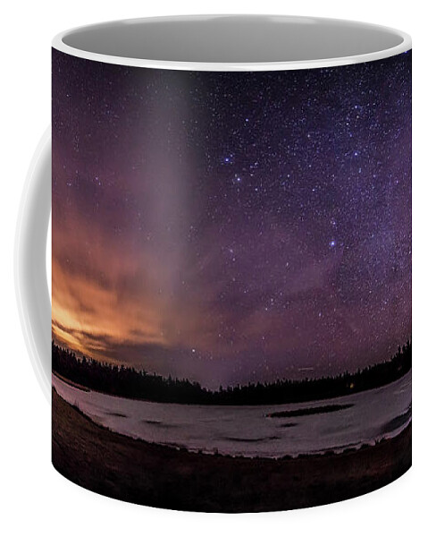 Night Coffee Mug featuring the photograph Stars over Lake Eaton by Rod Best