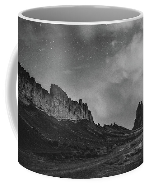 Night Coffee Mug featuring the photograph Stars over Shiprock, NM by Mati Krimerman