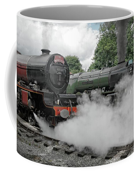 Steam Coffee Mug featuring the photograph Steam Locomotive Drama by David Birchall