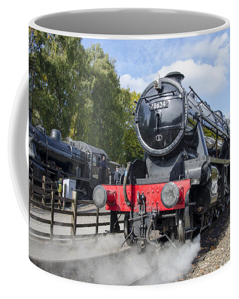 Lms Coffee Mug featuring the photograph Steam locos at Rothley by Steev Stamford