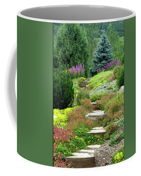 Steamboat Springs Coffee Mug featuring the photograph Steamboat Garden Path by Peggy Dietz