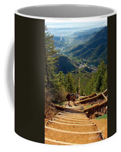 Hikers Coffee Mug featuring the photograph Steep Manitou Incline and Barr Trail by Steven Krull