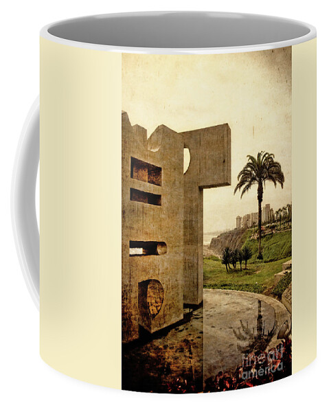 Stelae In The Park Coffee Mug featuring the photograph Stelae in the Park - Miraflores Peru by Mary Machare