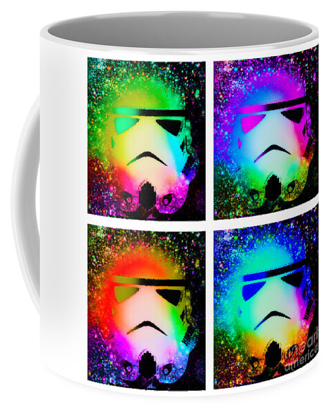Stormtrooper Coffee Mug featuring the digital art Stellar Squad by HELGE Art Gallery