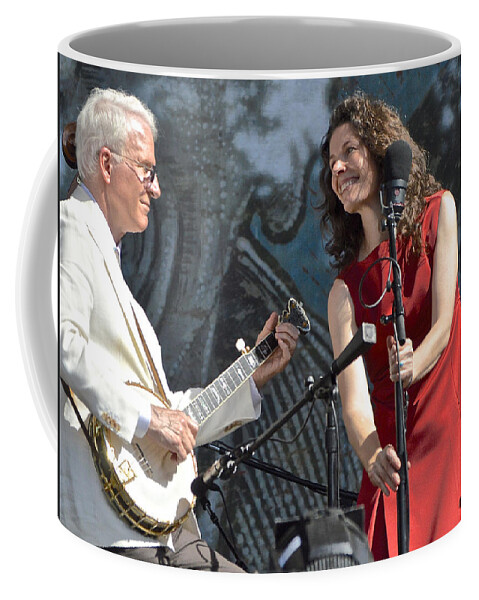 Concert Photography Coffee Mug featuring the photograph Steve Martin and Edie Brickell with the Steep Canyon Rangers by Debra Amerson