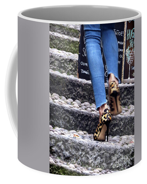 Bellagio Coffee Mug featuring the photograph Stiletto,Steps and Stones by Jennie Breeze