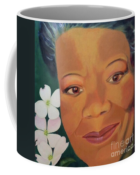 Maya Angelou Coffee Mug featuring the painting Still I Rise...a Portrait of Maya by Kathleen Irvine