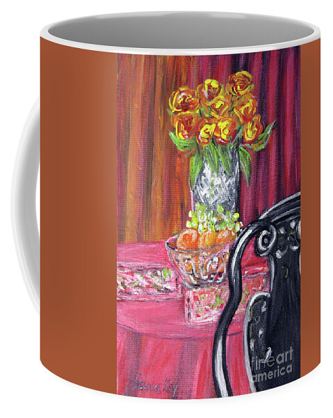 Still Life Coffee Mug featuring the painting Still Life. Welcome by Oksana Semenchenko