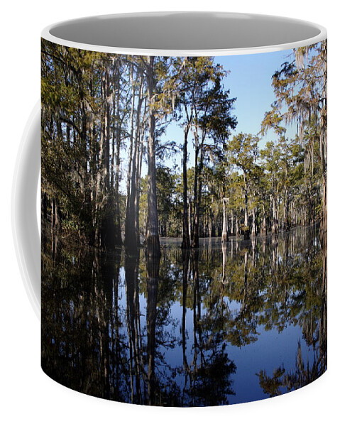 Atchafalaya Basin Coffee Mug featuring the photograph Still Waters by Ron Weathers