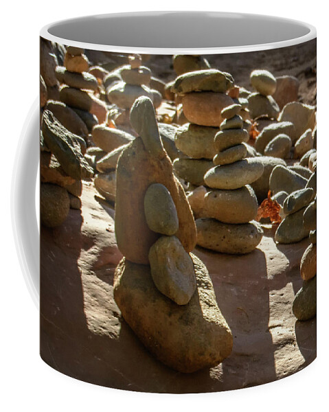 Stones Coffee Mug featuring the photograph Stone Cairns 7791-101717-1cr by Tam Ryan