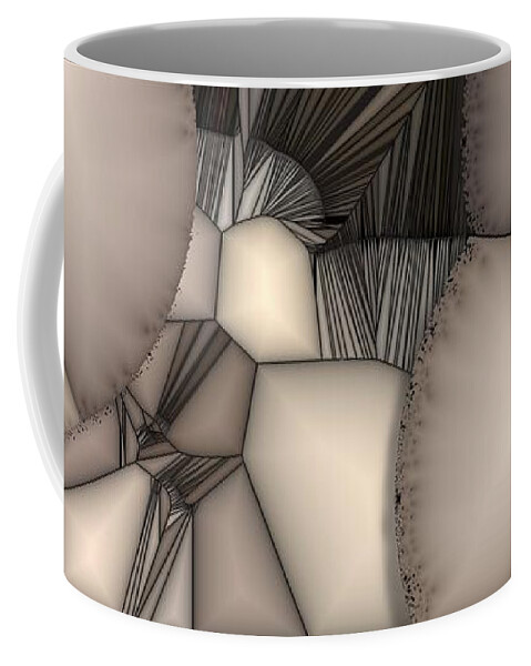 Abstract Coffee Mug featuring the digital art Stones by Ronald Bissett