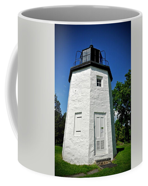 #stony Point Lighthouse Coffee Mug featuring the photograph Stony Point Lighthouse by Cornelia DeDona