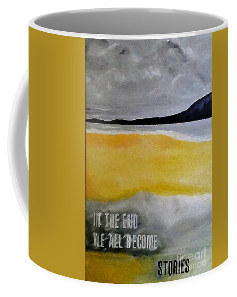 Clouds Coffee Mug featuring the mixed media Stories by Tracey Lee Cassin