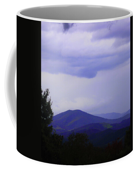 Nature Coffee Mug featuring the photograph Storm at Lewis Fork Overlook 2014a by Cathy Lindsey