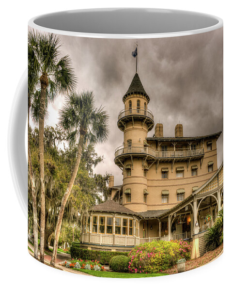 Jekyll Coffee Mug featuring the photograph Storm Clouds Over Jekyll Island Club Hotel by Douglas Barnett