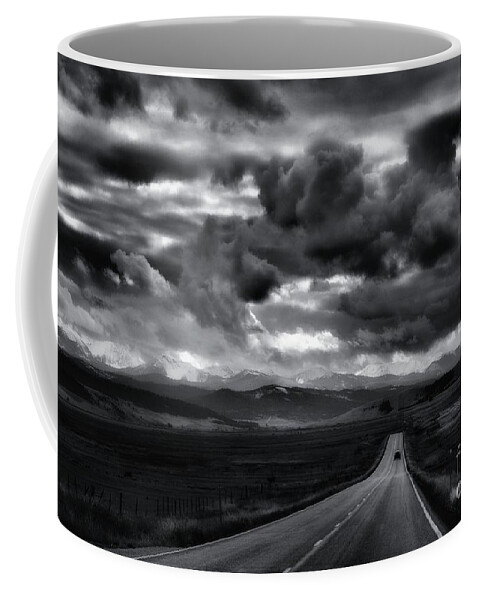 Black And White Coffee Mug featuring the photograph Storm Rider by Lauren Leigh Hunter Fine Art Photography