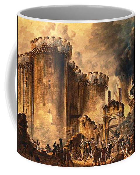 Storming Of The Bastille Coffee Mug featuring the painting Storming of the Bastille by Jean-Pierre Houel