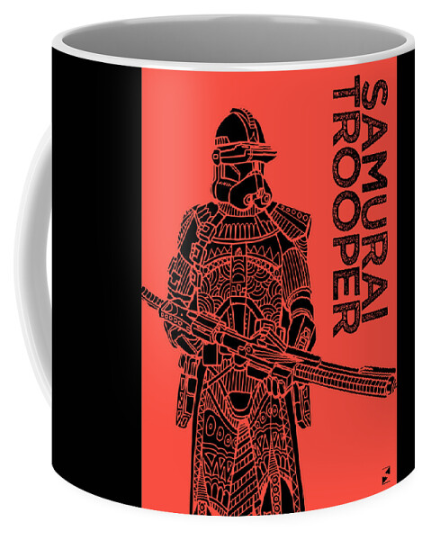 Stormtrooper Coffee Mug featuring the mixed media Stormtrooper - Red - Star Wars Art by Studio Grafiikka