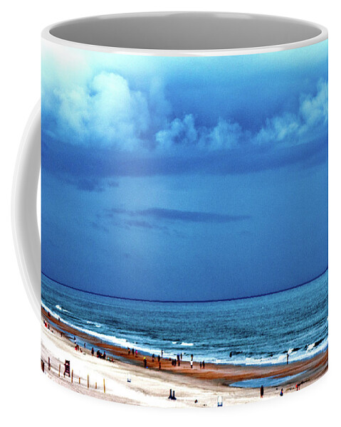 Beach Coffee Mug featuring the photograph Stormy Beach Day by Gina O'Brien