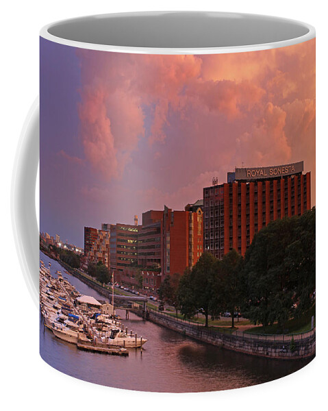 Royal Sonesta Coffee Mug featuring the photograph Stormy Boston by Juergen Roth