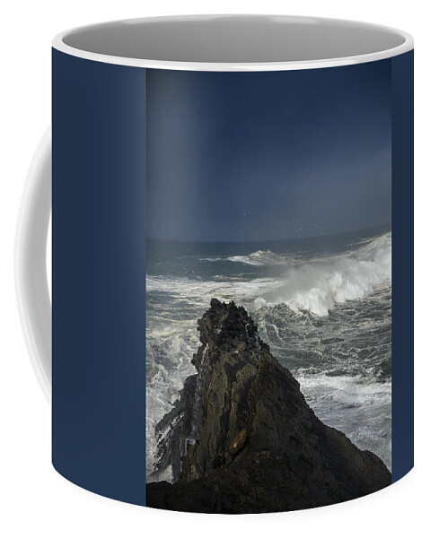 Charleston Coffee Mug featuring the photograph Stormy Day at Sunset Bay by Robert Potts
