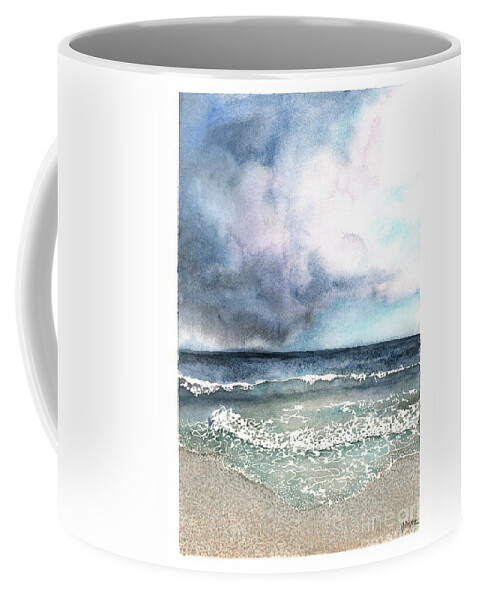 Storm Coffee Mug featuring the painting Stormy Day by Hilda Wagner