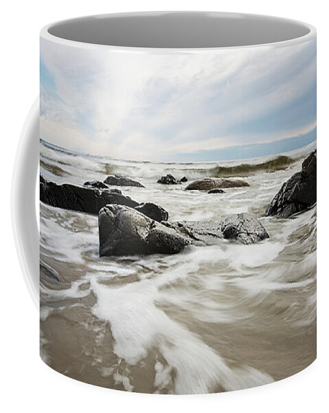 Maine Coffee Mug featuring the photograph Stormy Maine Morning #3 by Natalie Rotman Cote