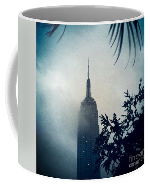 Empire State Building Coffee Mug featuring the photograph Stormy Skies by Denise Railey