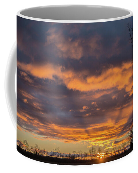 Cheryl Baxter Photography Coffee Mug featuring the photograph Stormy Sky Sunrise by Cheryl Baxter