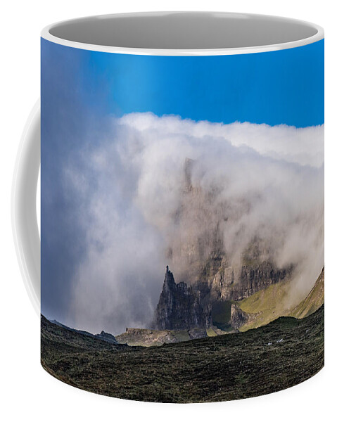 Isle Of Skye Coffee Mug featuring the photograph Storr in cloud by Gary Eason