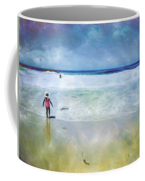 Beach Coffee Mug featuring the digital art Strands Beach by Steven Gordon