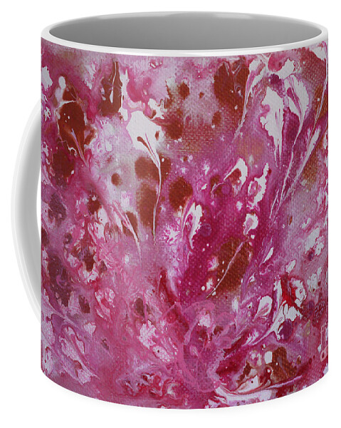 Abstract Coffee Mug featuring the painting Strawberry Cream by Julia Underwood
