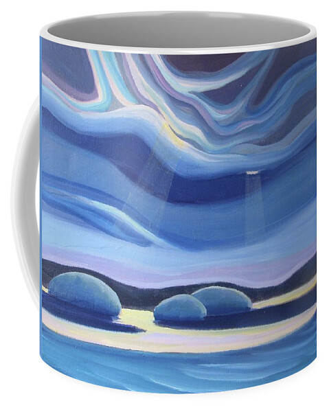 Group Of Seven Coffee Mug featuring the painting Streaming Light II by Barbel Smith