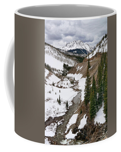 Colorado Coffee Mug featuring the photograph Streaming Through the Snow by Leda Robertson