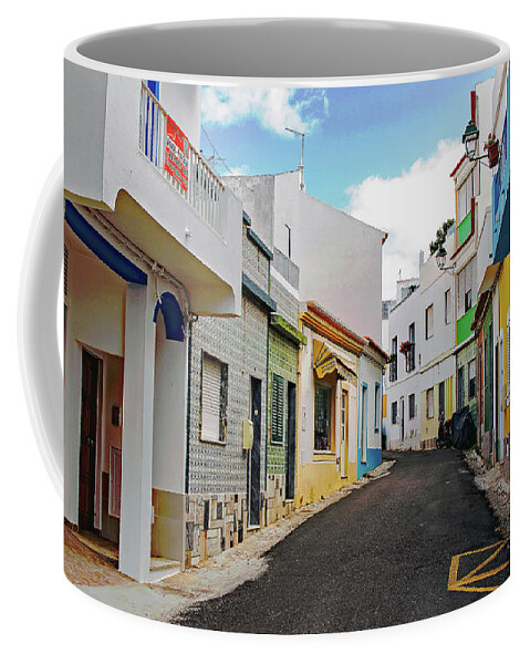 Street Coffee Mug featuring the photograph Street in Alvor by Jeff Townsend