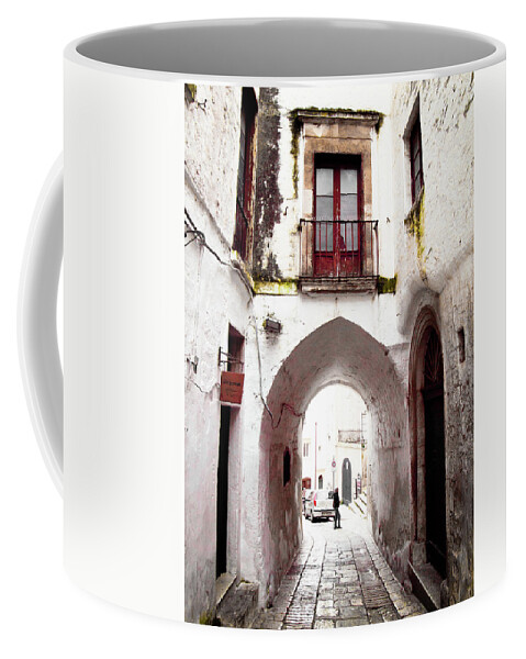 Architecture Coffee Mug featuring the photograph Streets of Ostuni by Steven Myers