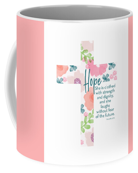 Cross Coffee Mug featuring the mixed media Strength And Dignity Cross- Art by Linda Woods by Linda Woods