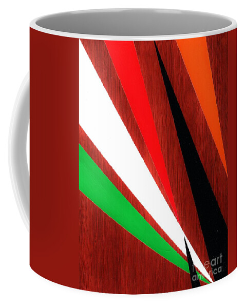 #abstract #contemporaryart #modernart #2d #abstractart #artist #beautiful #colorful #expressionism #fineart #followart #greenliving #iloveart #interiordesign #luxuryart #nature #natureaddict #newartwork #painting #sustainable #surrealism #urban Coffee Mug featuring the painting Stress Fractures by Allison Constantino