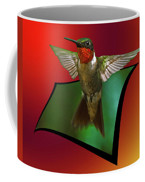 Ruby-throated Hummingbird Coffee Mug featuring the photograph Stretching my wings by Robert L Jackson