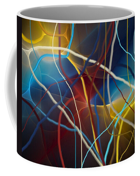 Fine Art Coffee Mug featuring the digital art String Theory by David Lane