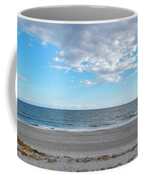 Scenic Coffee Mug featuring the photograph Stroll Along Myrtle Beach by Kathy Baccari