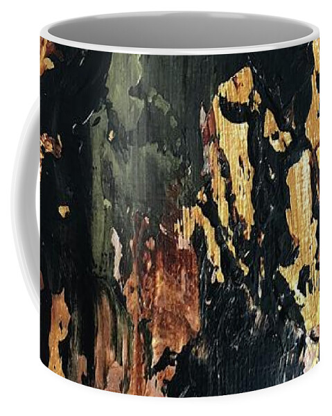 Abstract Coffee Mug featuring the painting Study 1 by Laura Jaffe
