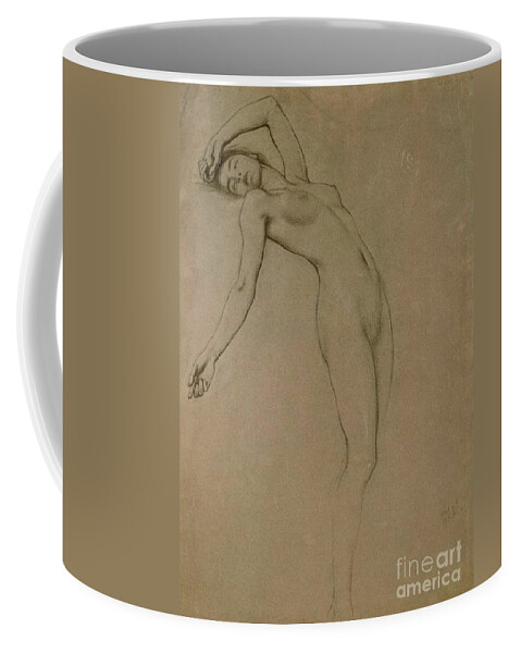 Study Coffee Mug featuring the drawing Study for Clyties of the Mist by Herbert James Draper