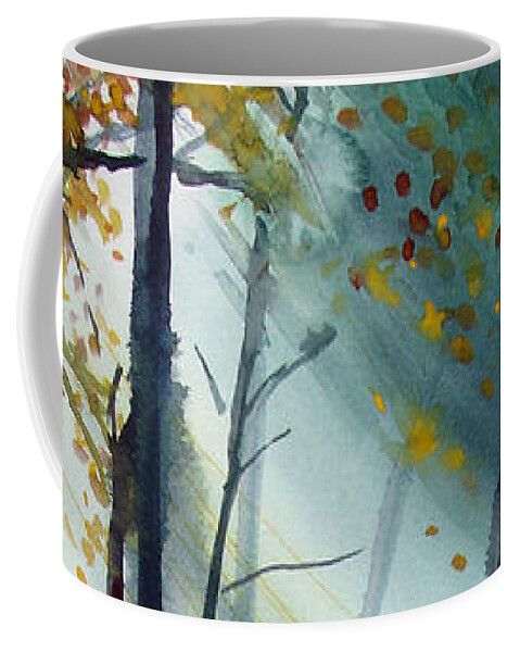 Trillium Coffee Mug featuring the painting Study the Trees by Allison Ashton